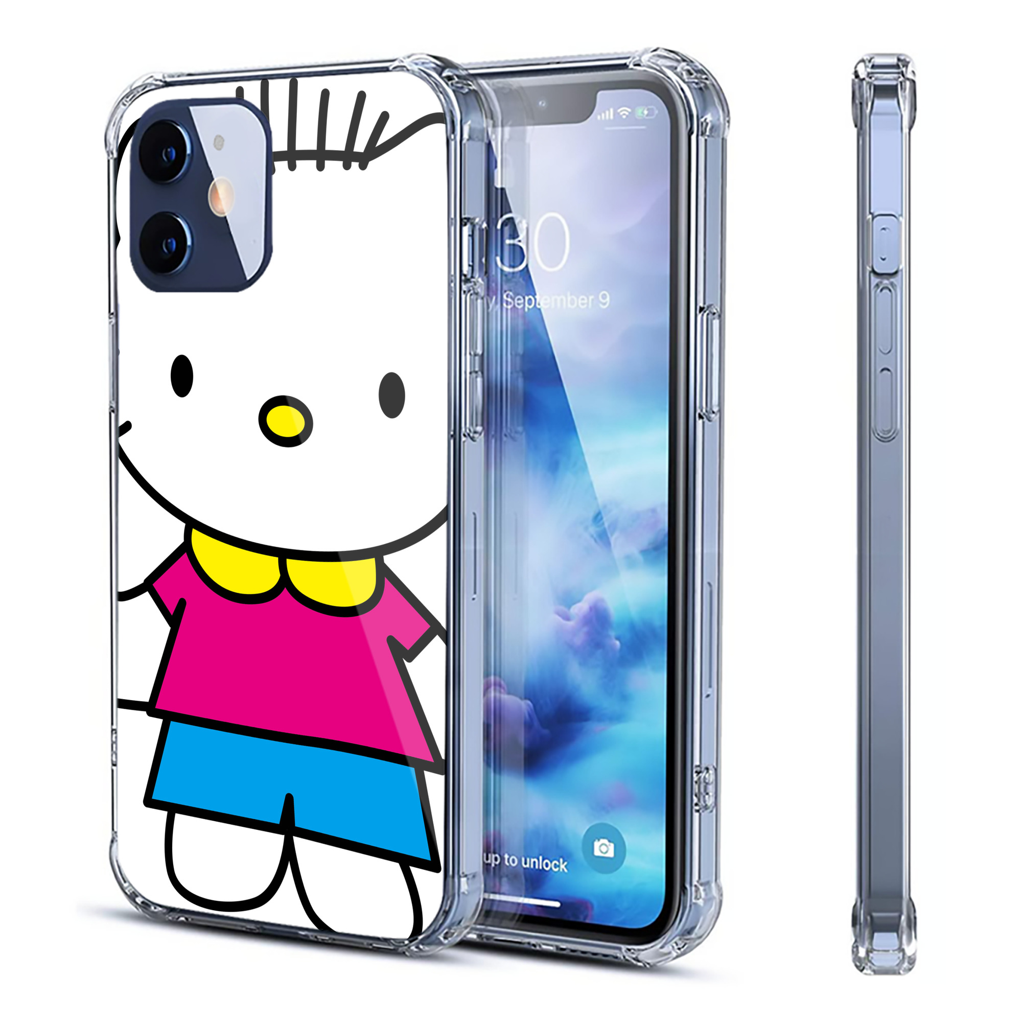 （画像用） Hello Kitty ハローキティ 【iPhone 12シリーズ対応】透明スマホケース（クリアソフトケース）